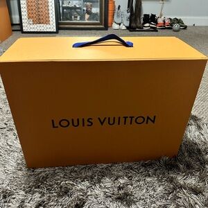 Louis Vuitton Bright Orange Box with Blue Handle